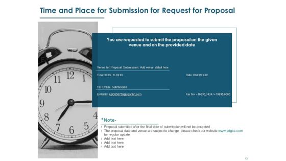 Request For Proposal Ppt PowerPoint Presentation Complete Deck With Slides Slide13