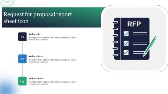 Request For Proposal Report Sheet Icon Summary PDF