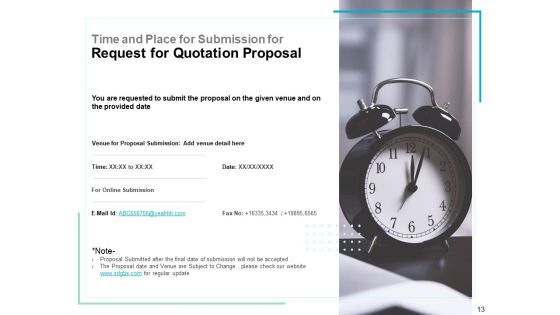 Request For Quotation Proposal Ppt PowerPoint Presentation Complete Deck With Slides