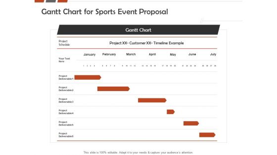 Request For Sporting Gantt Chart For Sports Event Proposal Ppt Layouts Inspiration PDF