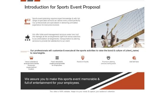 Request For Sporting Introduction For Sports Event Proposal Ppt Layouts Background Images PDF