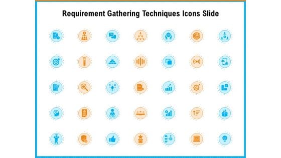 Requirement Gathering Techniques Icons Slide Structure PDF
