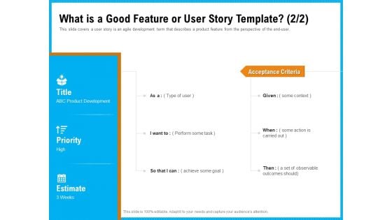 Requirement Gathering Techniques What Is A Good Feature Or User Story Template Priority Guidelines PDF