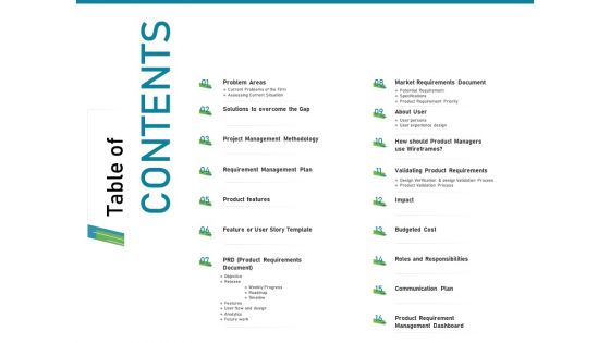 Requirements Governance Plan Table Of Contents Diagrams PDF