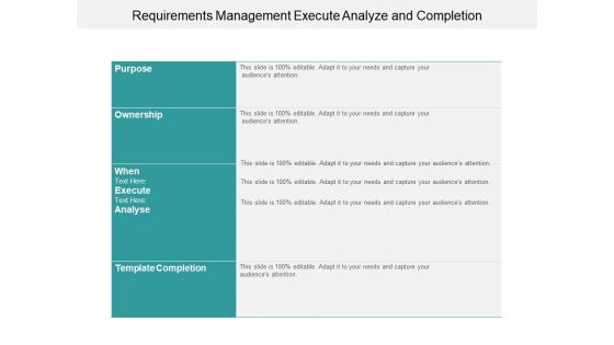 Requirements Management Execute Analyze And Completion Ppt Powerpoint Presentation Gallery Example Topics