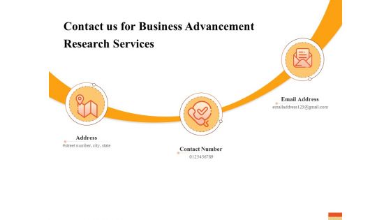 Research Advancement Services Contact Us For Business Advancement Research Services Mockup PDF