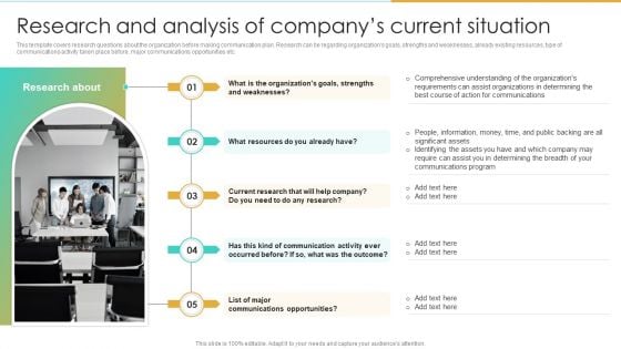 Research And Analysis Of Companys Current Situation Enterprise Communication Tactics Graphics PDF
