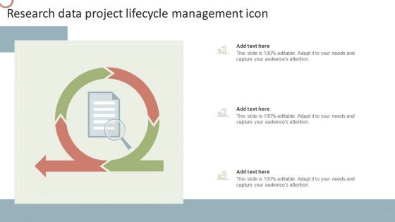 Research Data Project Lifecycle Management Icon Demonstration PDF