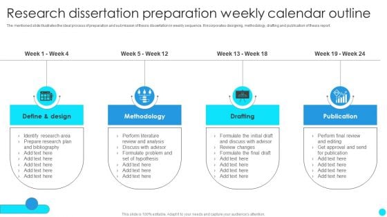 Research Dissertation Preparation Weekly Calendar Outline Brochure PDF Research Dissertation Preparation Weekly Calendar Outline Brochure PDF