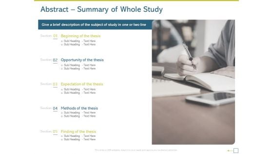 Research Proposal For A Dissertation Or Thesis Abstract Summary Of Whole Study Inspiration PDF