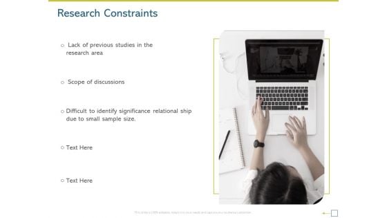 Research Proposal For A Dissertation Or Thesis Research Constraints Brochure PDF