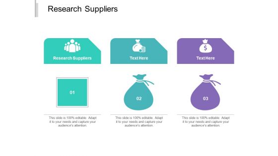 Research Suppliers Ppt PowerPoint Presentation Summary Background Images Cpb