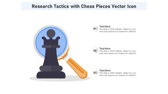 Research Tactics With Chess Pieces Vector Icon Ppt PowerPoint Presentation Summary Clipart Images PDF