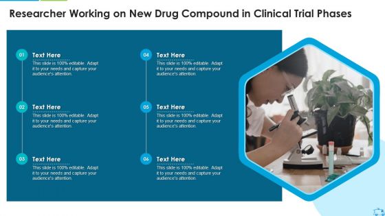 Researcher Working On New Drug Compound In Clinical Trial Phases Mockup PDF