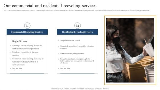 Residental Waste Management Services Proposal Our Commercial And Residential Ideas PDF