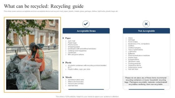 Residental Waste Management Services Proposal What Can Be Recycled Recycling Brochure PDF