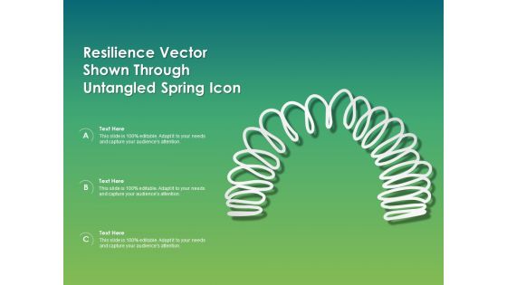 Resilience Vector Shown Through Untangled Spring Icon Ppt PowerPoint Presentation Summary Backgrounds PDF