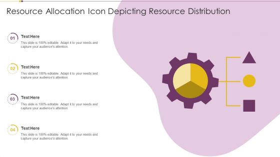 Resource Allocation Icon Depicting Resource Distribution Graphics PDF