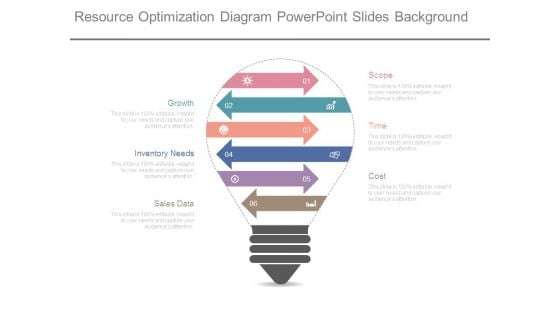 Resource Optimization Diagram Powerpoint Slides Background