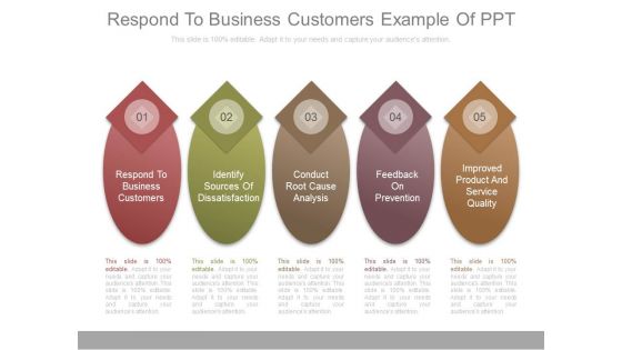 Respond To Business Customers Example Of Ppt