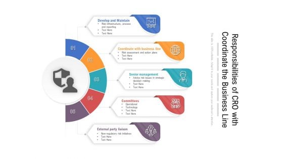 Responsibilities Of CRO With Coordinate The Business Line Ppt PowerPoint Presentation Professional Graphics Example PDF