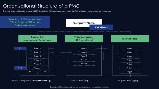 Responsibilities Project Management Office Implementing Digitalization Plan Organizational Structure Of A PMO Microsoft PDF