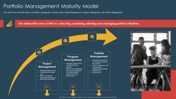 Responsibility Project Management Office Team Support Digital Company Portfolio Management Summary PDF