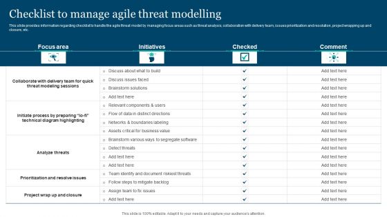Responsible Technology Playbook Checklist To Manage Agile Threat Modelling Microsoft PDF