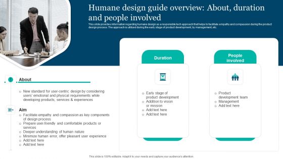 Responsible Technology Playbook Humane Design Guide Overview About Duration And People Guidelines PDF
