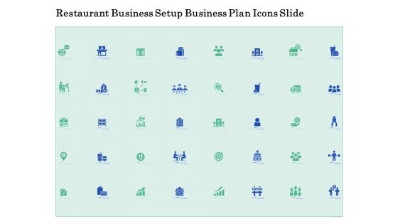 Restaurant Business Setup Business Plan Icons Slide Slides PDF