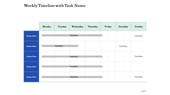 Restaurant Business Setup Business Plan Weekly Timeline With Task Name Icons PDF