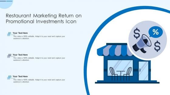 Restaurant Marketing Return On Promotional Investments Icon Diagrams PDF