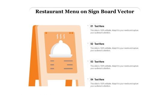 Restaurant Menu On Sign Board Vector Ppt PowerPoint Presentation Gallery Graphics Design PDF