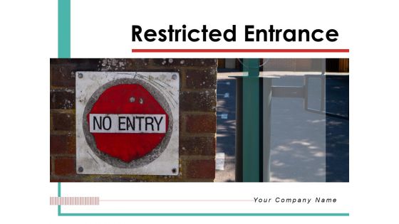 Restricted Entrance Icon Illustrating Check Post Ppt PowerPoint Presentation Complete Deck