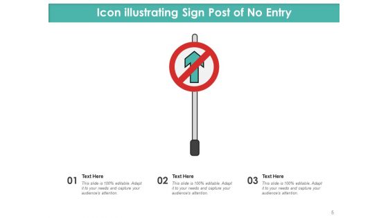 Restricted Entrance Icon Illustrating Check Post Ppt PowerPoint Presentation Complete Deck