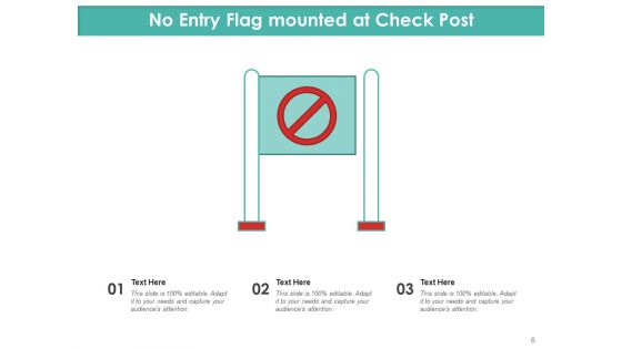 Restricted Entrance Icon Illustrating Check Post Ppt PowerPoint Presentation Complete Deck