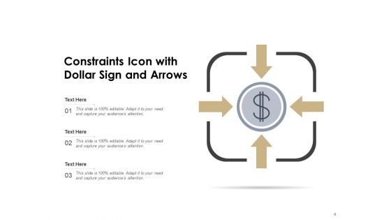 Restriction Icon Constraints Icon Pyramids Ppt PowerPoint Presentation Complete Deck