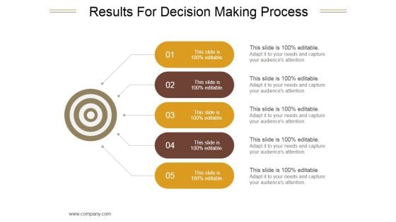 Results For Decision Making Process Ppt PowerPoint Presentation Outline