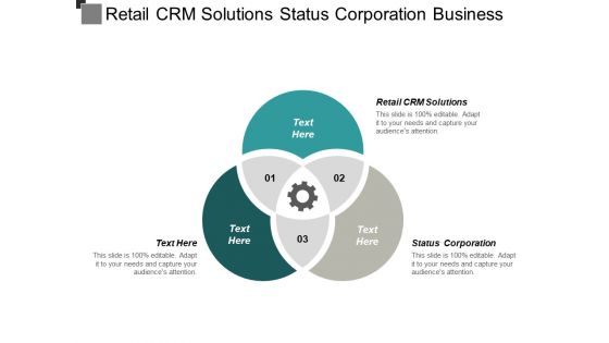 Retail Crm Solutions Status Corporation Business Gift Promotional Ppt PowerPoint Presentation Show Graphics Download Cpb