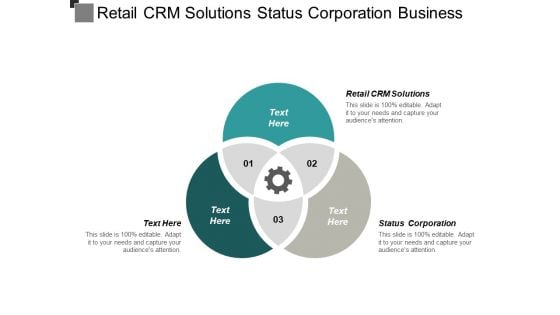 Retail Crm Solutions Status Corporation Business Gift Promotional Ppt PowerPoint Presentation Show Graphics Download Cpb