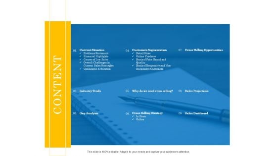 Retail Cross Selling Techniques Content Elements PDF