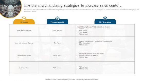 Retail Ecommerce Merchandising Tactics For Boosting Revenue In Store Merchandising Strategies To Increase Sales Graphics PDF