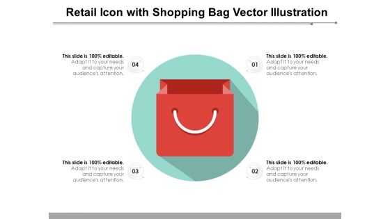 Retail Icon With Shopping Bag Vector Illustration Ppt PowerPoint Presentation File Styles PDF