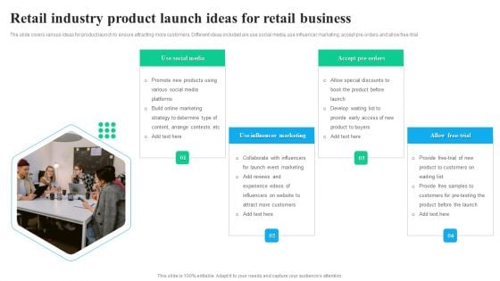 Retail Industry Product Launch Ideas For Retail Business Information PDF