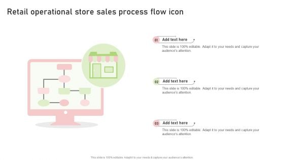 Retail Operational Store Sales Process Flow Icon Demonstration PDF