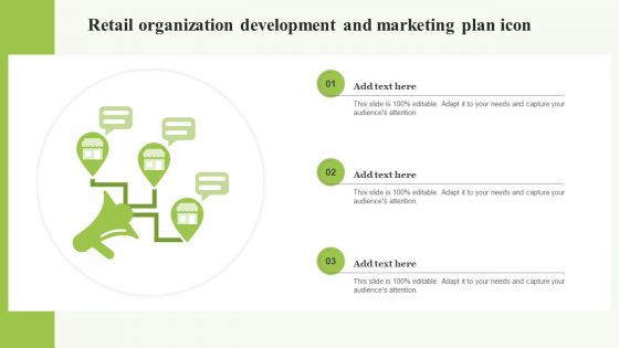 Retail Organization Development And Marketing Plan Icon Rules PDF