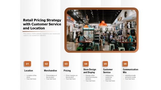 Retail Pricing Strategy With Customer Service And Location Ppt PowerPoint Presentation Icon Good PDF