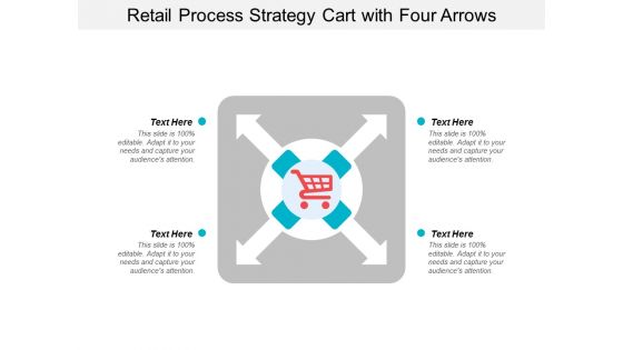 Retail Process Strategy Cart With Four Arrows Ppt Powerpoint Presentation Icon Clipart Images