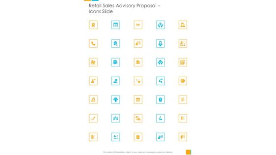 Retail Sales Advisory Proposal Icons Slide One Pager Sample Example Document