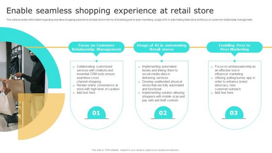 Retail Shop Administration Enable Seamless Shopping Experience At Retail Store Graphics PDF